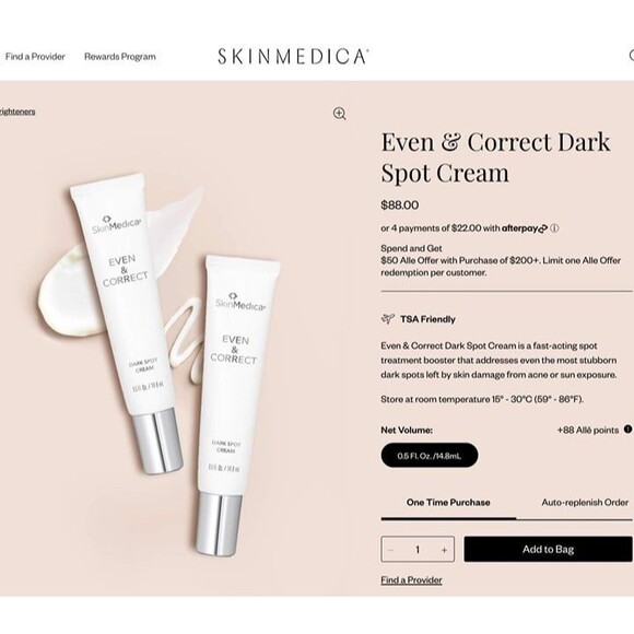 SkinMedica Even & Correct Dark Spot Cream Discoloration Brightening Antiaging - Picture 2 of 11